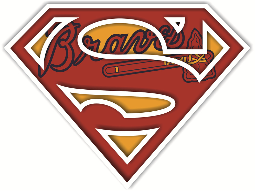 Atlanta Braves superman logos fabric transfer